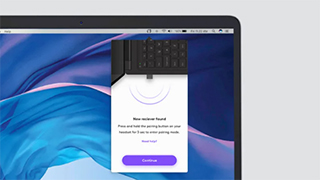 Приемник USB-A для подключения гарнитуры Logitech Zone Wireless к компьютеру по Bluetooth®. Совместим с Teams и UC Приемник USB-A для подключения гарнитуры Logitech Zone Wireless к компьютеру по Bluetooth®. Совместим с Teams и UC