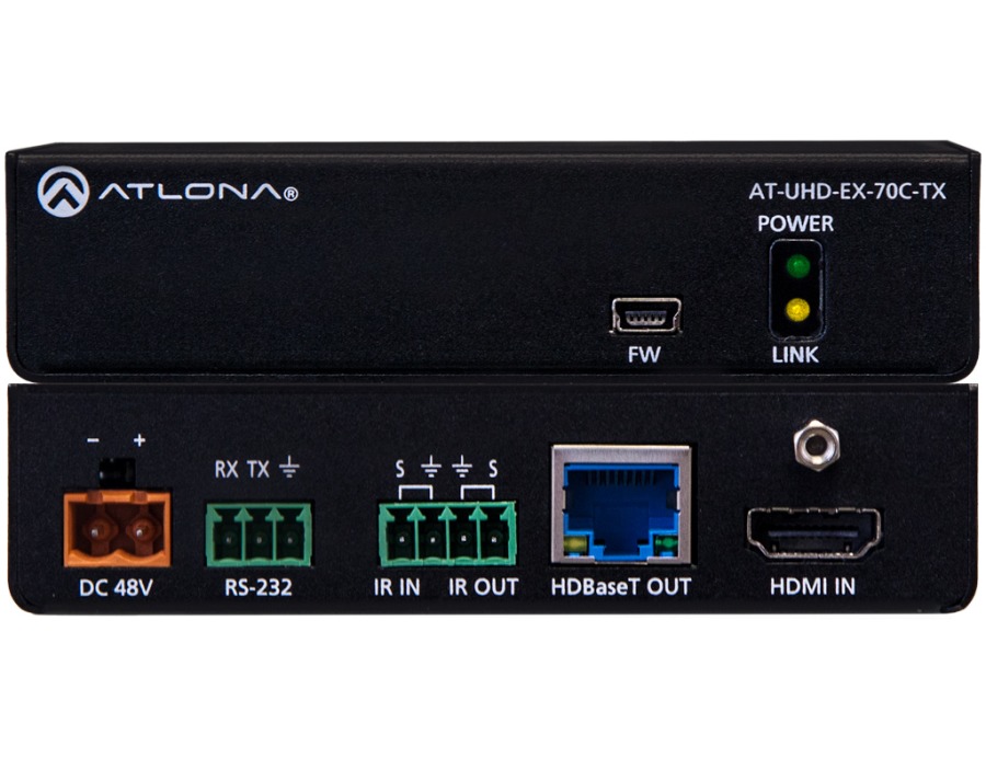 Передатчик 4K/UHD HDMI по HDBaseT с PoE и управлением до 70 м AT-UHD-EX-70C-TX