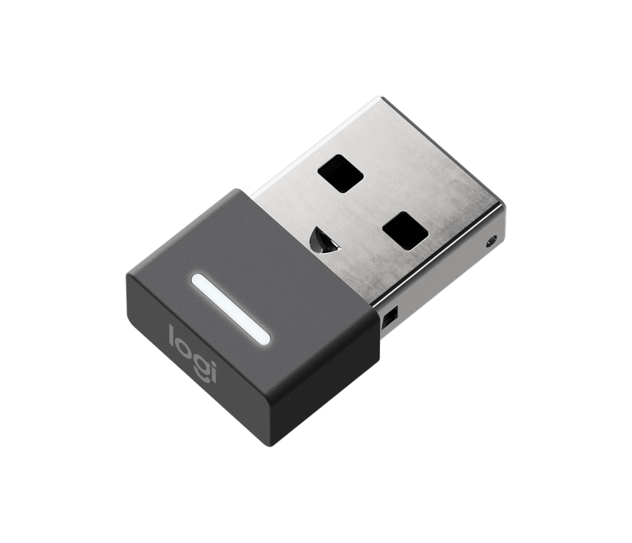 Приемник USB-A для подключения гарнитуры Logitech Zone Wireless к компьютеру по Bluetooth®. Совместим с Teams и UC
