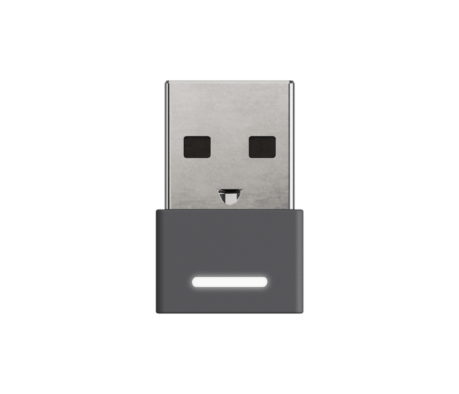 Приемник USB-A для подключения гарнитуры Logitech Zone Wireless к компьютеру по Bluetooth®. Совместим с Teams и UC