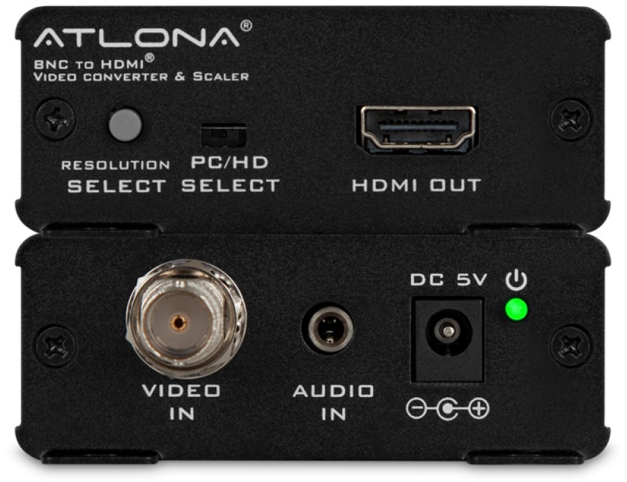 Конвертер масштабатор композитного видео и аудио в HDMI AT-HD120
