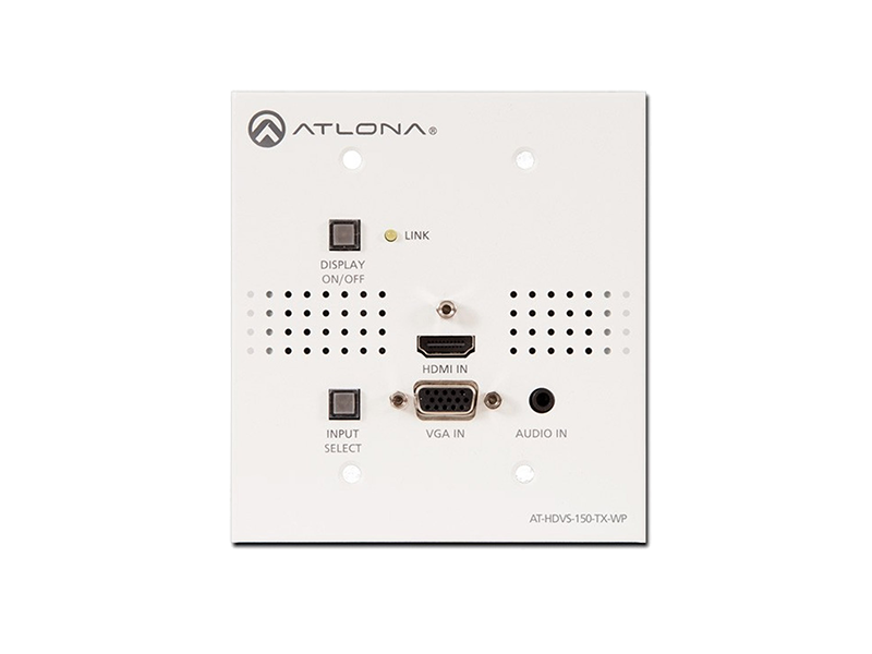 Коммутатор стеновая панель 2х1, входы HDMI и VGA, выход HDBaseT до 70м AT-HDVS-150-TX-WP