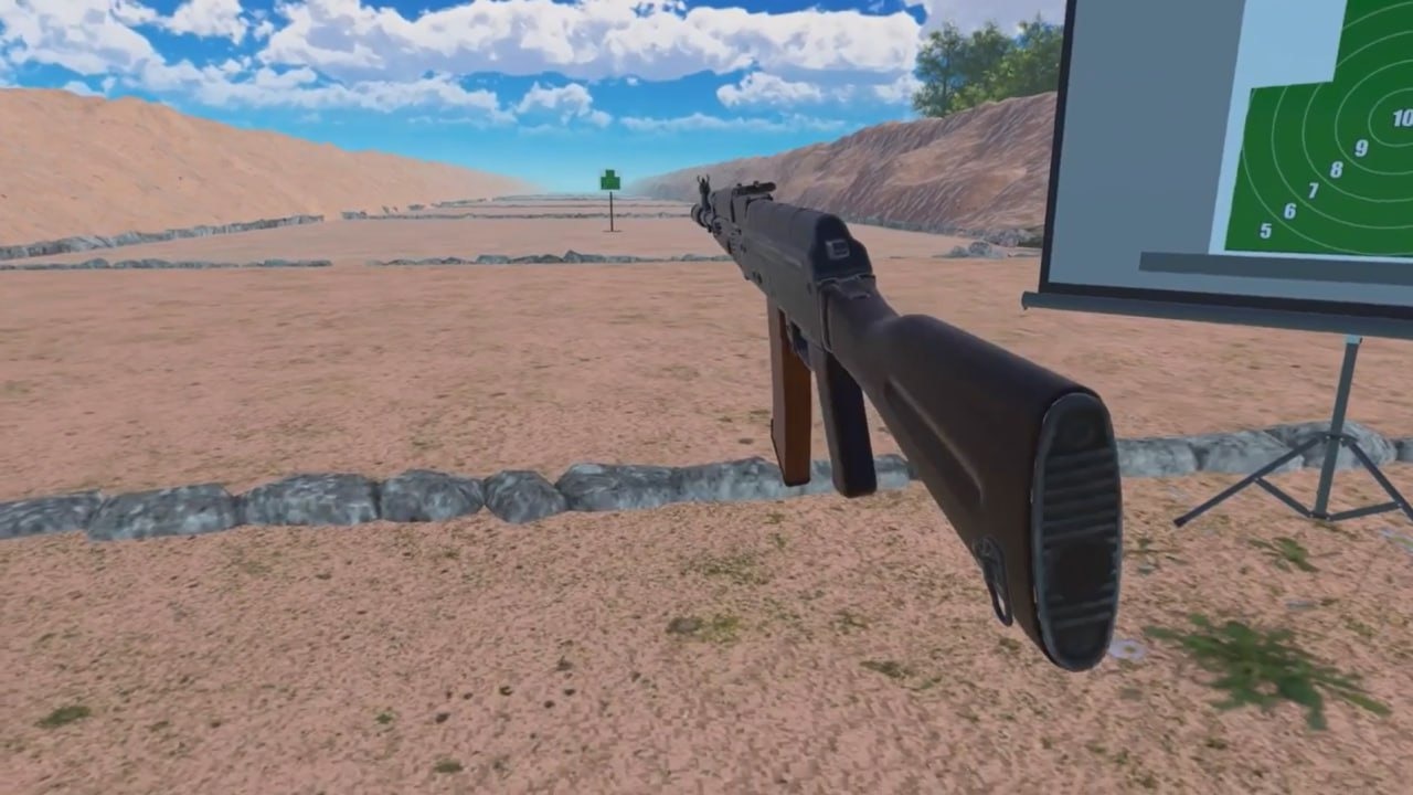 Набор «ПАК VR-тир» Программное обеспечение виртуальный стрелковый тир, VR шлем PolyVR 6 Dof, ММГ автомат АК-74М, защитный кейс