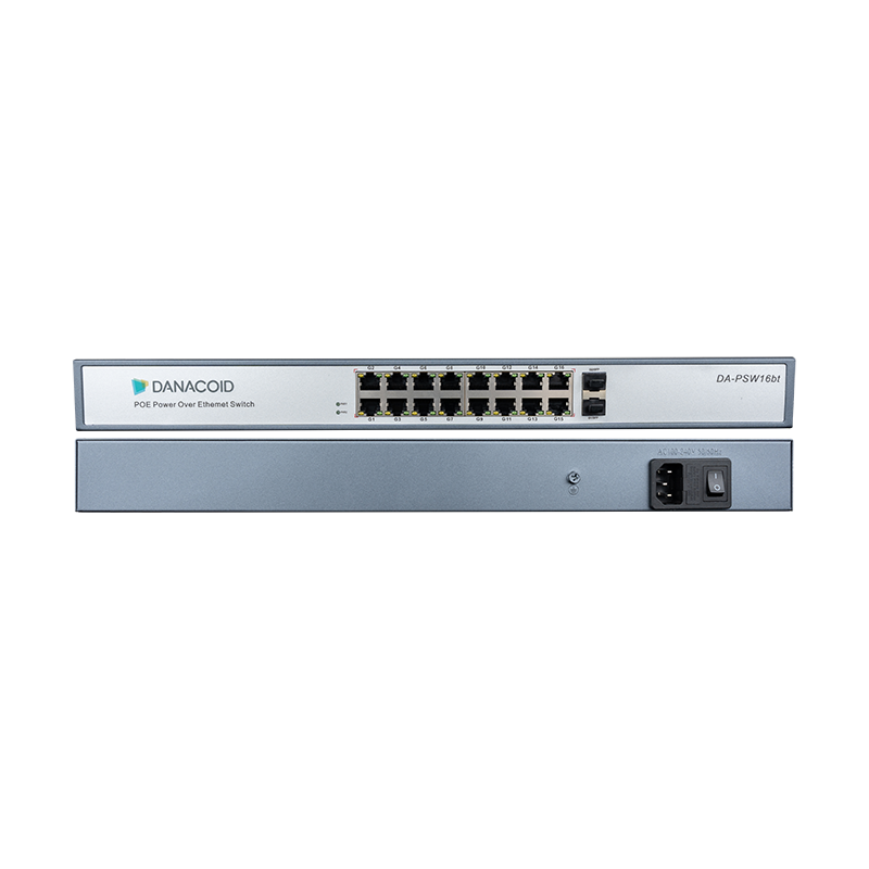 Коммутатор Dante 16х 1000BASE-T, 2х SFP (1200 Вт, до 95 Вт на 1 порт)