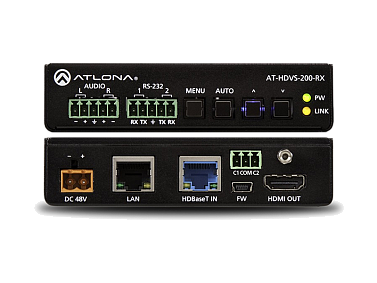 Приемник-масштабатор HDBaseT с HDMI и аудио выходом до 100м AT-HDVS-200-RX