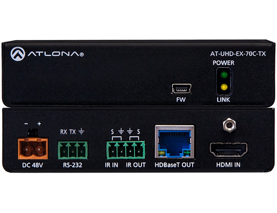 Передатчик 4K/UHD HDMI по HDBaseT с PoE и управлением до 70 м AT-UHD-EX-70C-TX
