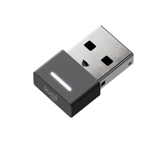 Приемник USB-A для подключения гарнитуры Logitech Zone Wireless к компьютеру по Bluetooth®. Совместим с Teams и UC