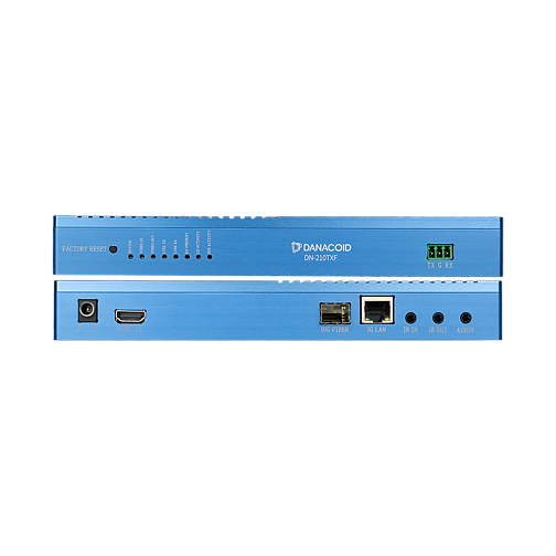 Передатчик DN-210TXF (кодер) SDVoE AVoIP + KVM, 4096x2160@60HZ 4:4:4 zero-delay, 10G, режим видеостен
