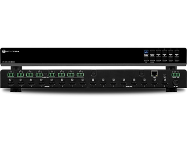 Матричный коммутатор 4K/HDR 8×8 HDMI с аналоговыми аудио выходами AT-HDR-H2H-88MA