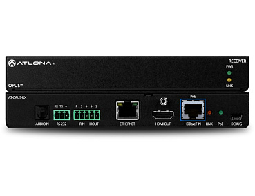 Приемник 4K/HDR HDMI-HDBaseT для серии OPUS с PoE, Ethernet, IR/RS232 и обратным аудио AT-OPUS-RX