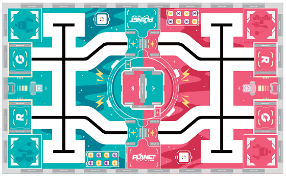 Соревновательная карта и реквизит UBTECH Planet Action Venue kit