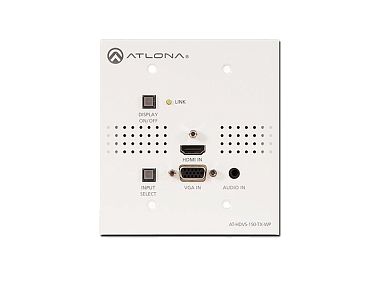 Коммутатор стеновая панель 2х1, входы HDMI и VGA, выход HDBaseT до 70м AT-HDVS-150-TX-WP