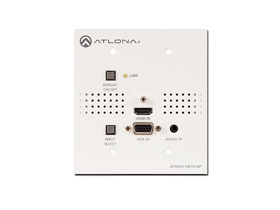 Коммутатор стеновая панель 2х1, входы HDMI и VGA, выход HDBaseT до 70м AT-HDVS-150-TX-WP